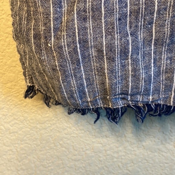 Beach lunch lounge linen button down shirt tank dress cottage coastal lagen M - Picture 3 of 12